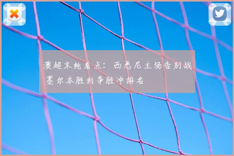 澳超末轮看点：西悉尼主场告别战 墨尔本胜利争胜冲排名